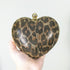 Leopard Print Miniaudiere heart shaped box purse whiting and davis