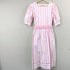 Vintage 80's Pink Seaside Cotton Dress - Size 7/8