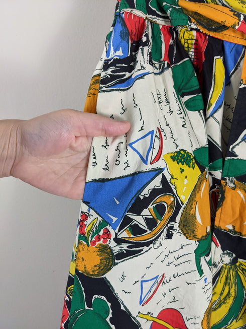 J.Crew Postcard Retro Print Skirt - Size 4