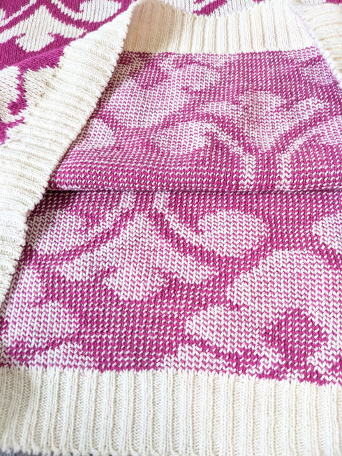 Pink and Cream Cotton Sweater