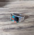 Multi Stone Inlay Ring - Size 10 1/4