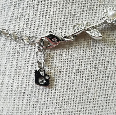 Swarovski Daisy Chain Pearl and Rhinestone Necklace