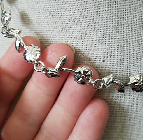 Swarovski Daisy Chain Pearl and Rhinestone Necklace