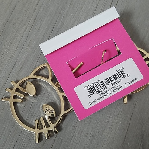 Betsey Johnson Cat Shaped Earrings