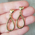 Golden Heart Drop Earrings