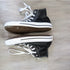 Black leather high top Converse - Size 6