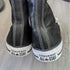 Black leather high top Converse - Size 6