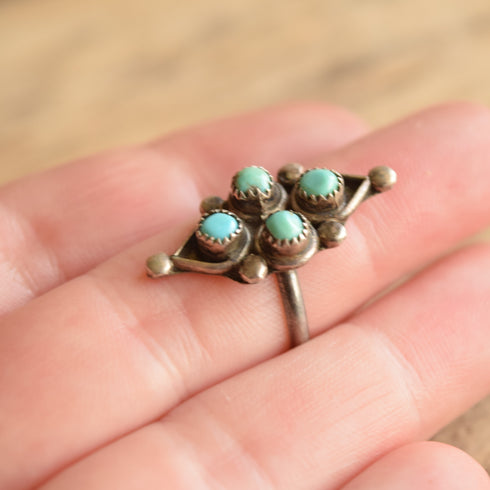 Snake Eye Turquoise Ring - Size 5 1/5