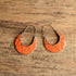 Modern Briant Neow Orange Dangle hoop earrings