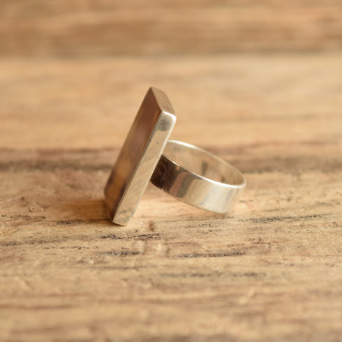 Amber Mosaic Ring - Size 6.75