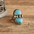 Rugged Turquoise Ring - Size 12.5