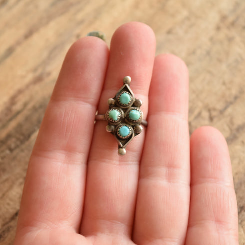 Snake Eye Turquoise Ring - Size 5 1/5