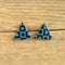 1980's Plastic triangle geometric earrings