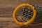 Yellow Carved Bakelite Bangle