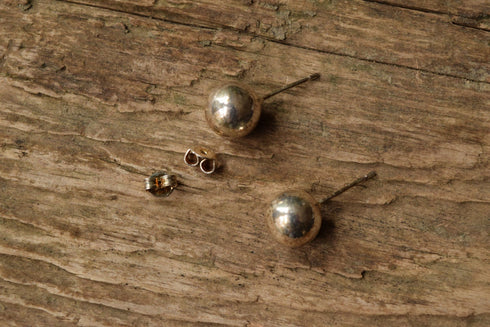 Sterling Silver Ball Studs