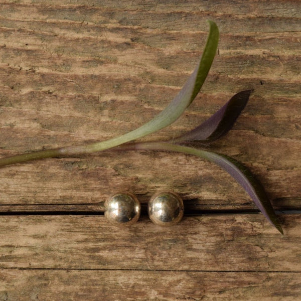 Sterling Silver Ball Stud Earrings Vintage 925