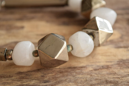 Chunky Geometric Vintage Silver Necklace