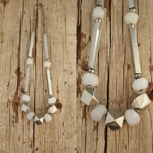 Chunky Geometric Vintage Silver Necklace