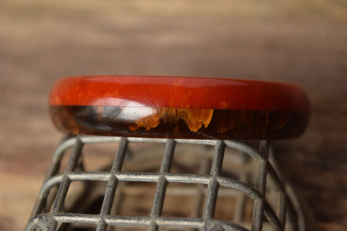 Bakelite - Red and Brown Laminate bakelite bracelet