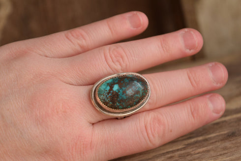 Lutz Whitebird Turquoise Ring Size 9.5