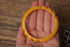 Yellow Carved Bakelite Bangle