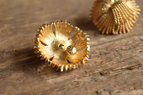 Golden Burst Stud Earrings