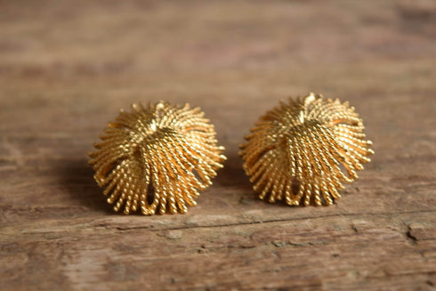 Golden Burst Stud Earrings