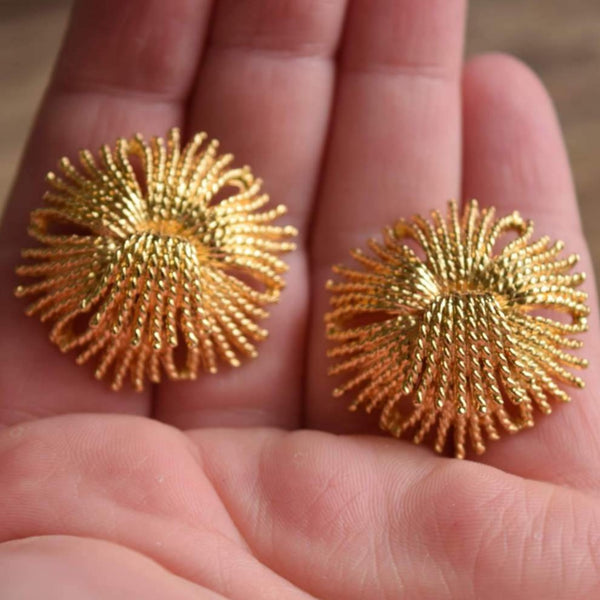 Golden Burst Stud Earrings
