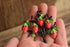 Black Strawberry Tree Brooch - Strawberry brooch