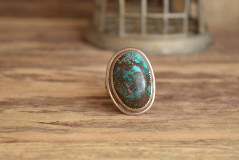 Lutz Whitebird Turquoise Ring Size 9.5