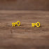 Small yellow key earrings