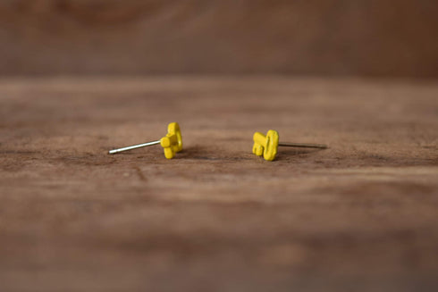 Yellow Key Earrings
