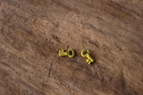 Yellow Key Earrings