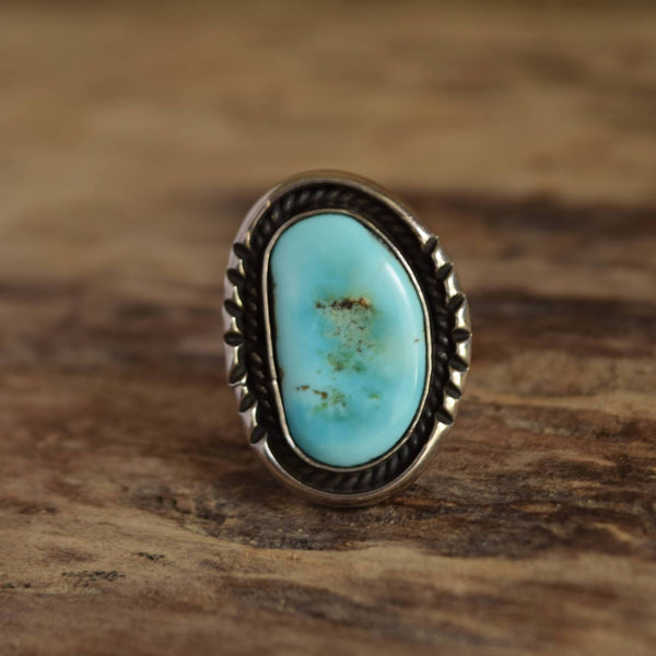 Ed Kee Pale Turquoise Navajo Ring