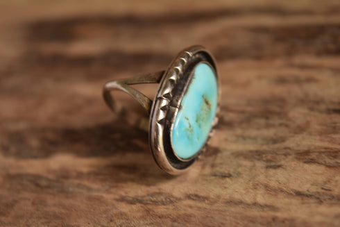 Pale Turquoise Ring by Ed Kee Size 7 1/2