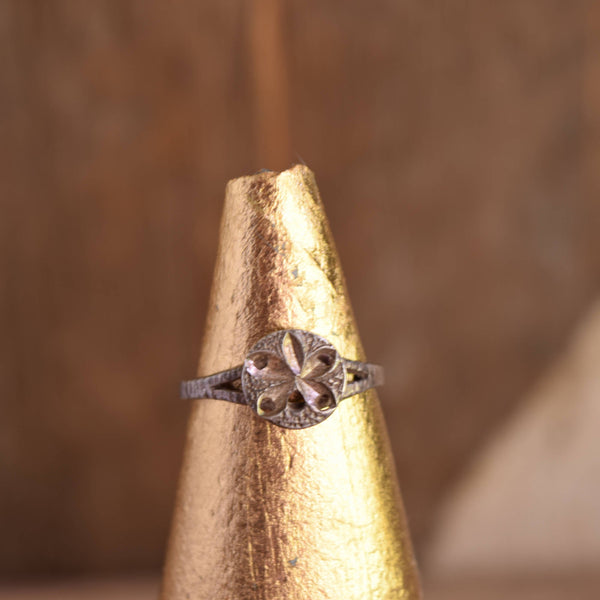 Sand Dollar Ring - Sterling Silver Size 7