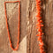 Orange Red Coral Branch Necklace - Natural Coral 28 inch necklace, Resort Jewelry, Tropical Jewelry, Mermaid