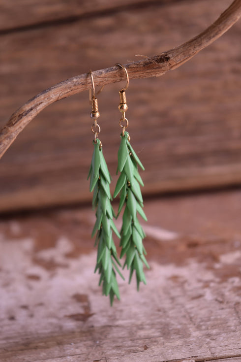 Pink or Green dangle earrings