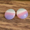 Round Purple Beach Earrings