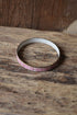 Pink Floral Bangle Bracelet