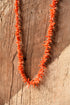 Orange Red Coral Branch Necklace - Natural Coral 28 inch necklace, Resort Jewelry, Tropical Jewelry, Mermaid