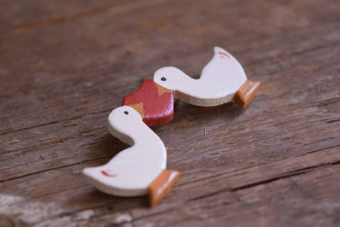 Geese in Love Brooch