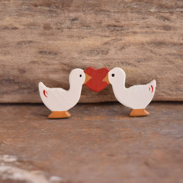 Geese in Love Brooch