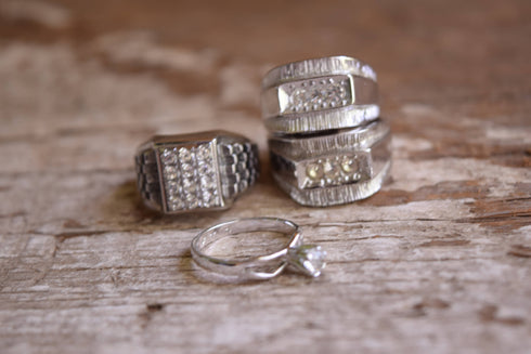 Mid-century Silver Toned Rings