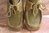 Green Suede Heels - Size 7