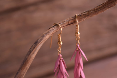 Pink or Green dangle earrings