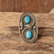 Big Turquoise Rattle Snake Ring size 11