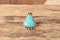 Triangle Shaped Turquoise Stone Ring - Size 6.75 +