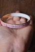 Pink Floral Bangle Bracelet