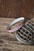 Pink Floral Bangle Bracelet